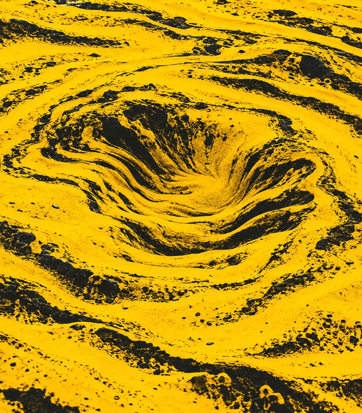 Swirling yellow quicksand.
